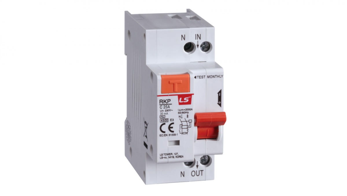 Fehlerstromschutzschalter 2p B 25a 0,03a Rkp 1p+n B25a 30ma