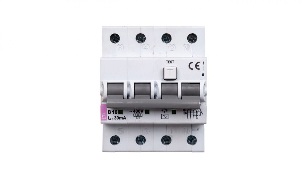 Fehlerstromschutzschalter 4p 16a B 0,03a Typ Ac Kzs-4m 002174004