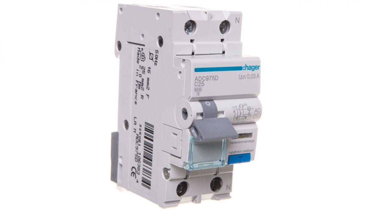 Rcbo 2p C25a 0,03a Fehlerstromschutzschalter Typ Ac Adc975d