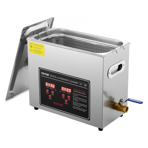 Ultraschallreiniger 6 L, Ultraschall Edelstahl-reinigungsgerät 300 W, Ultraschallreinigungsgerät Mit Digitaler Anzeige 0-30 Min, Reinigung Ultraschall Für Schmuck, Brillen, Uhren Usw.