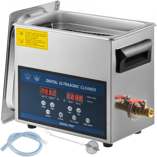 Ultraschallreiniger 6l, Ultraschall Reinigungsgerät 220v, Zweifrequenz-ultraschallreiniger Edelstahl, Digitaler Ultraschallreiniger, Ultraschallreinigungsgerät Mit Led-anzeige 28 Khz Und 40 Khz