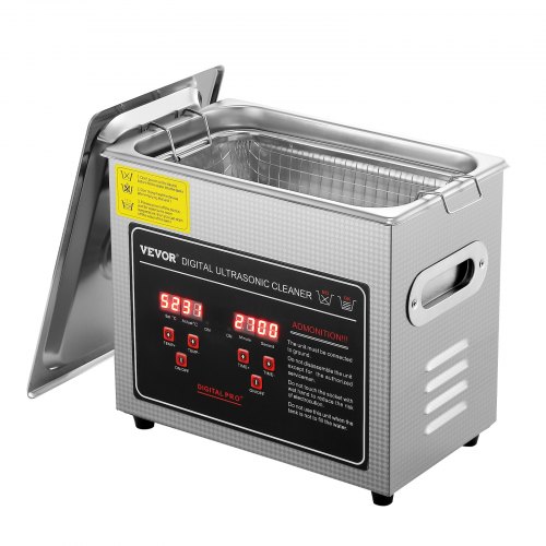 Ultraschallreiniger Ultraschall Edelstahl-reinigungsgerät 150 W, 3 L Ultraschallreinigungsgerät Mit Digitaler Anzeige 0-30 Min, Reinigung Ultraschall Für Schmuck, Brillen, Uhren Usw.