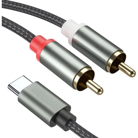 Usb Typ C Auf 2 Rca Kabel, Usb-c Auf Audiobuchse Adapterkabel, Typ C Auf Dual-rca-audiokabel Für Huawei Telefon/verstärker/heimkino/lautsprecher/hdtv Usw.