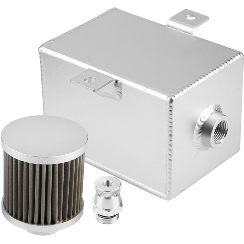 Universeller 2-liter-öltank Aus Modifiziertem Aluminium Mit Entlüftungsfilter (silber)