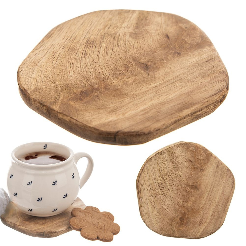 Untersetzer Aus Holz Zum Schutz Von Tassen Und Gläsern Auf Dem Küchentisch