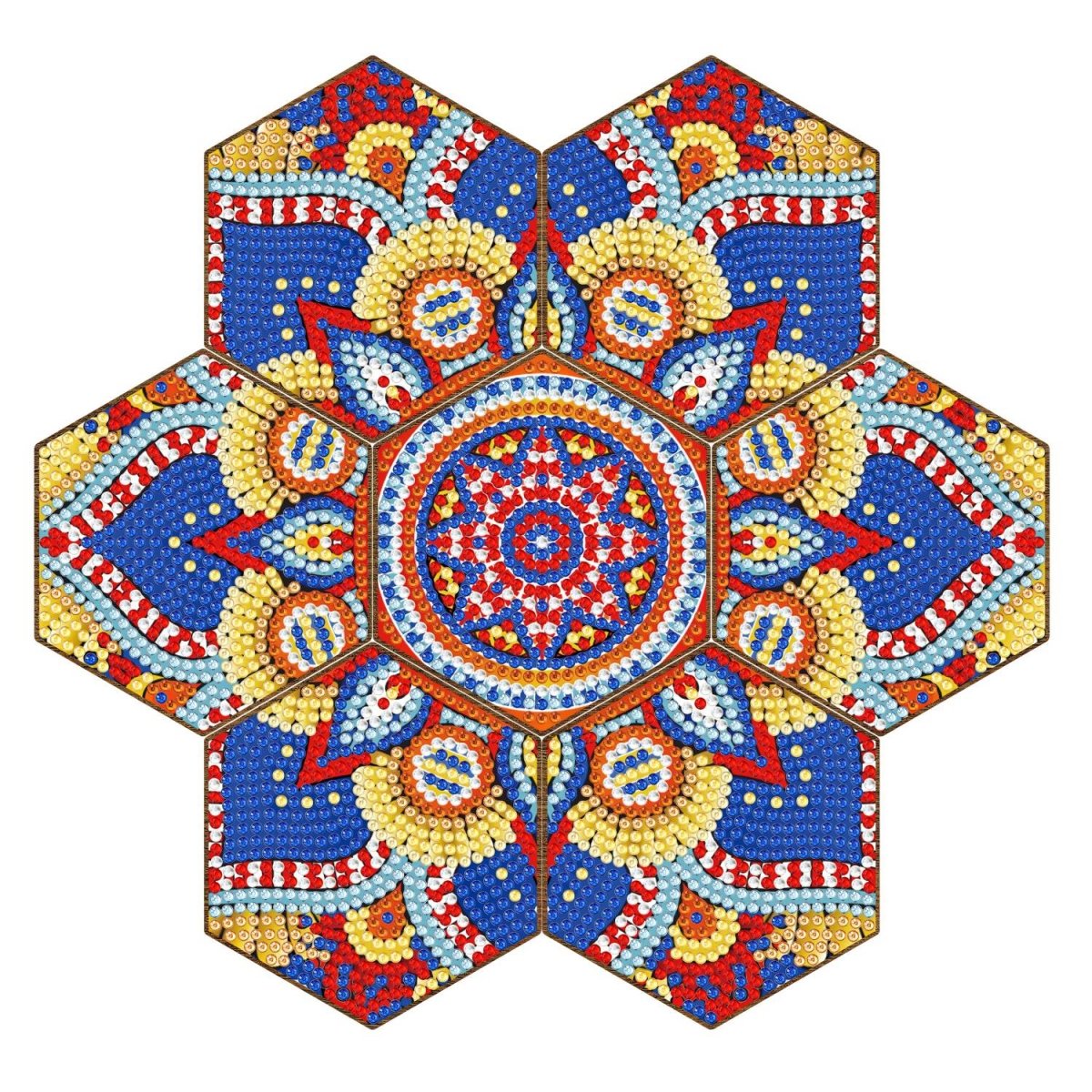 Diamantstickerei – Untersetzer – Wabenmuster – Mandala