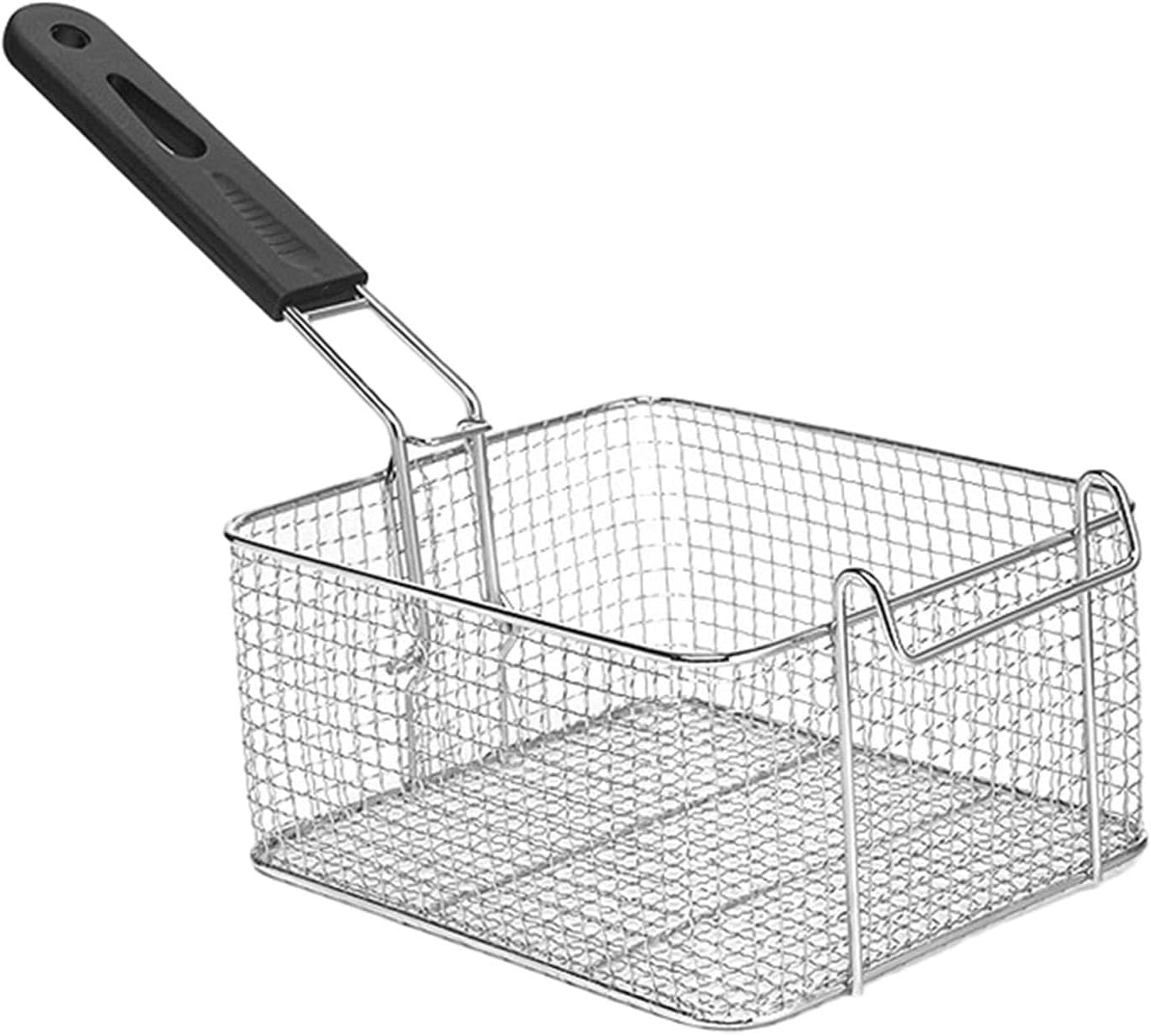 Panier À Friture En Acier Inoxydable Avec Poignée, Panier De Friture Et De Service, Panier À Frites Avec Tamis Carré, Idéal Pour La Cuisine Et La Restauration, Frites, Chips, Rondelles D'Oignon, 19,7