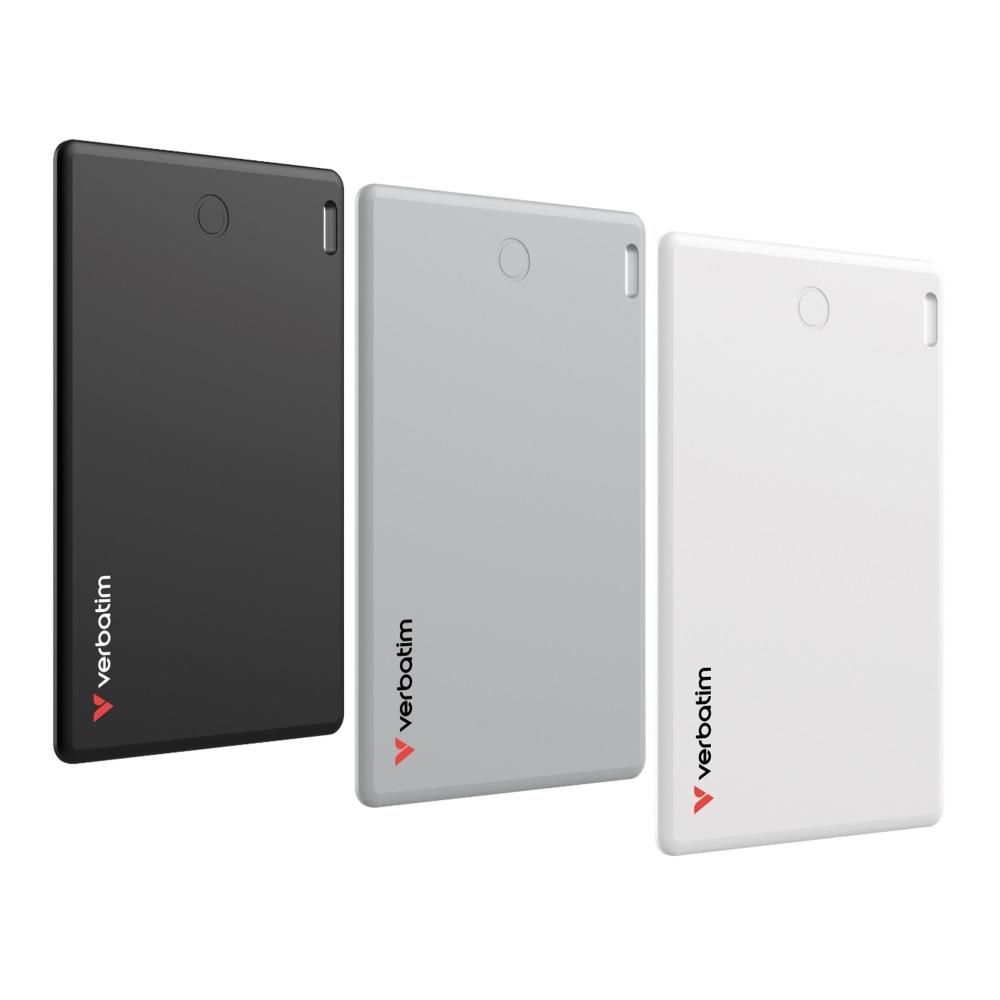 Verbatim My Finder Card Myfcr-03bsw Bluetooth Nfc Für Apple, 3er-pack, Schwarz/silber/weiß