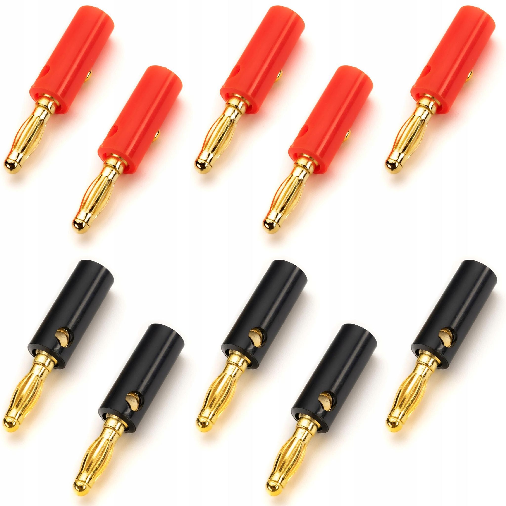 10 Vergoldete Bananenstecker Mit Buchse