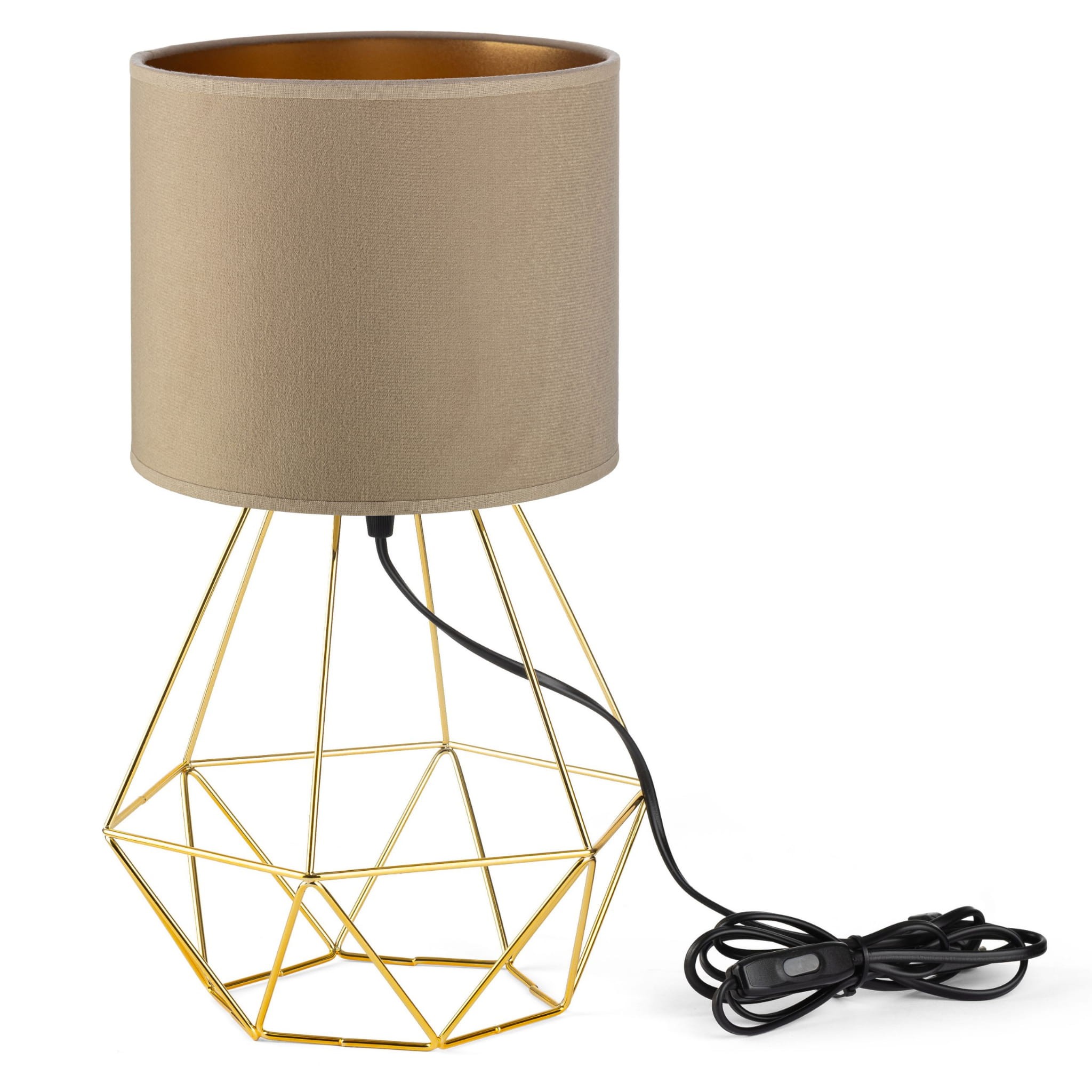 Tornado-lampe Asbz Samt Cappuccino-gold