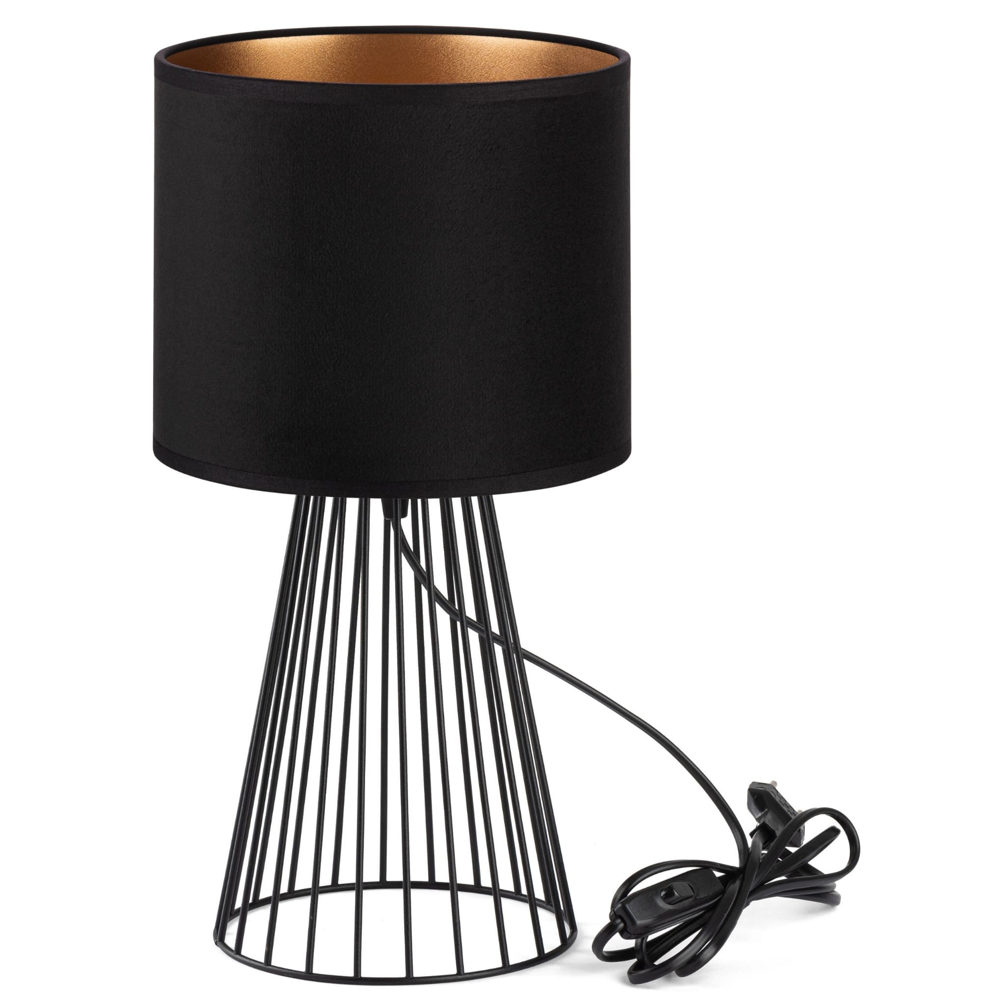 Tornado-lampe Asbg Samt Schwarz-gold