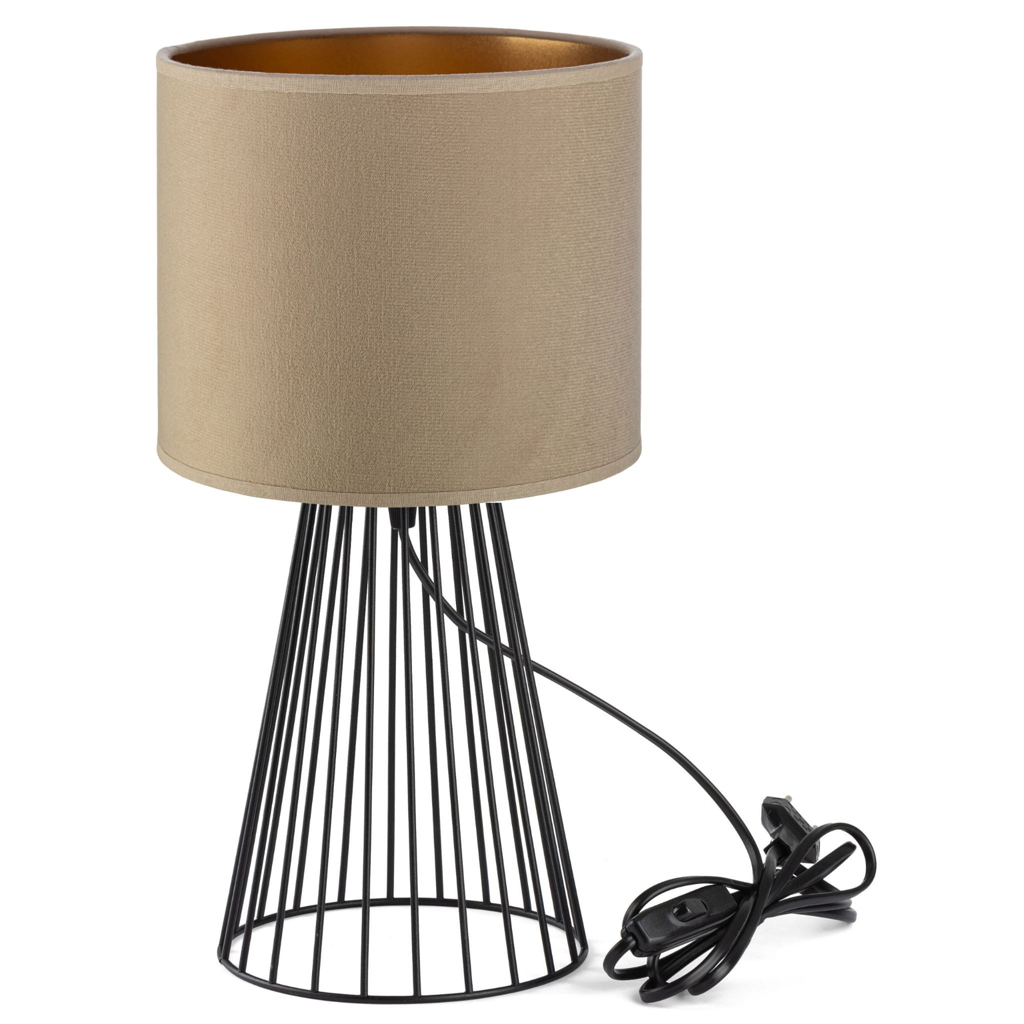 Tornado-lampe Asbg Samt Cappuccino-gold