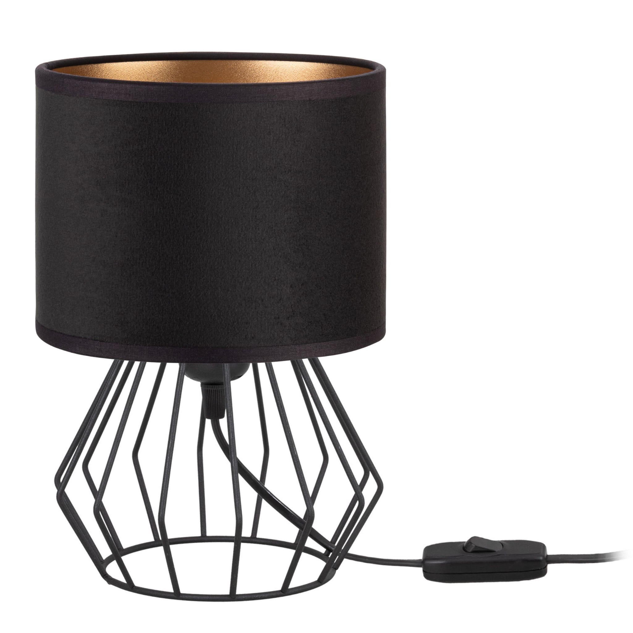 Tornado Amb Lampe, Schwarzer Und Goldener Samt