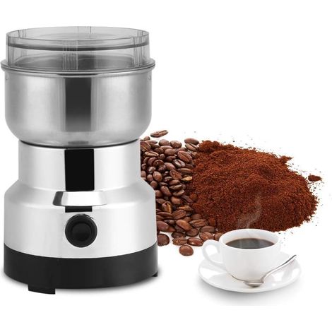 Elektrische Kaffeemühle (200 W) Mit Edelstahlklinge, Geeignet Für Kaffeebohnen, Gewürze, Samen, Salz Und Chilipfeffer.