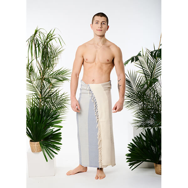 Hammam-handtuch Sun, 100 % Natürliche Baumwolle, Yeye, Made In Nature, Gelb-schwarz
