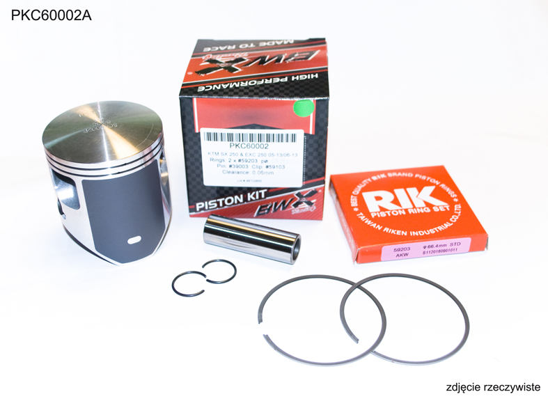 Worx-kolbenlager Für Ktm (2t) Sx 250 (sx250) '04-'22, Exc 250 (exc250) '06-'22, (66,34mm) Rik-kolbenringe (2 Stück)