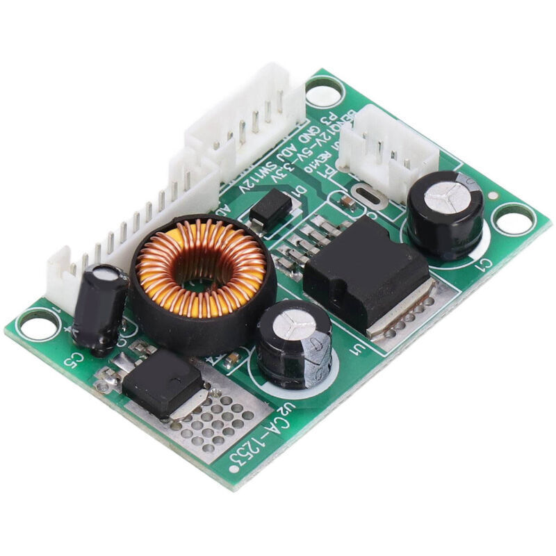 2-teiliges 12v-auf-5v/3,3v-spannungswandlermodul Mit Lcd-anzeige Und 3 Schnittstellen, Leiterplatten-netzteilplatine