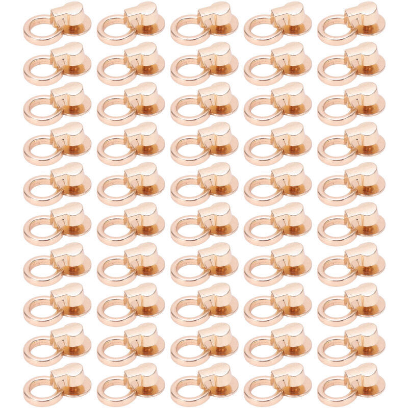 50 Sets Mönchsnieten Mit Ringen, Rundkopf 13x12mm, Hochglänzendes Kupfer Für Kleidung, Taschen, Schuhe, Diy-gold