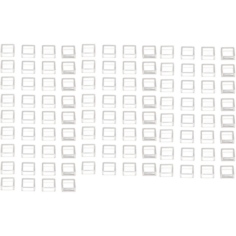 100 Schutzkappen Für Touch-schalter, Transparente Quadratische Abs-kappen, 100-teiliges Set