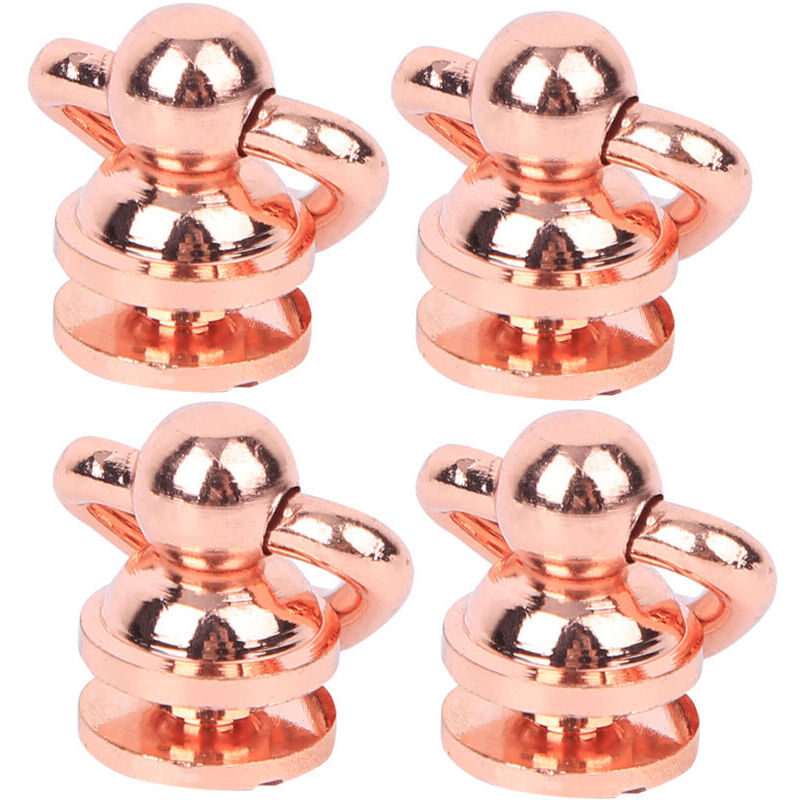 Stück Runde Metallnieten Mit Ringen Und Drehbaren Spitzen Für Diy-lederarbeiten – Bronze-lila