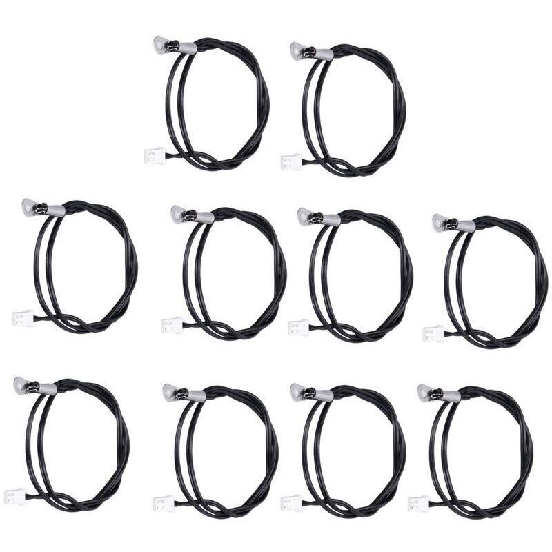 10 Ntc-thermistor-temperatursensoren Mit Ringösen Und 500-mm-kabel, 5k B3470