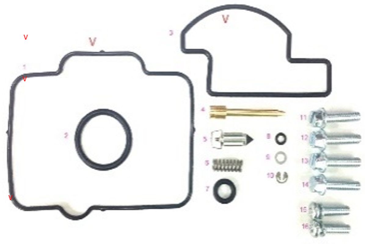 Bearing Worx Vergaser-reparatursatz Für Husaberg Te 250/300 (2011–2014), Husqvarna Tc 125/250, Te 125/250/300 (2014–2017), Ktm Exc 250/300 (2004–2005), Sx 125/150 (2009–2017), Sx 250 (2002–2016), Xc/x