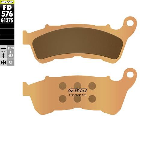 Galfer Bremsbeläge Sintermetall (gold) Street Front Harley Davidson Xl 883 Superlow '08-'14