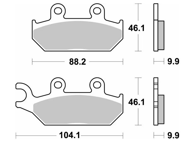 Sbs Bremsbeläge Kh645 Offroad Sinter Gold Can-am Commander 800/100 '18-'20, Yamaha Yxc/yxm Viking Wolverine, Yxe 850 Wolverine '18-'20 Rechts Vorne