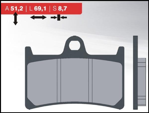 Brenta Bremsbeläge Kh252 / Kh380 Sintermetall (gold) (ft 4094)