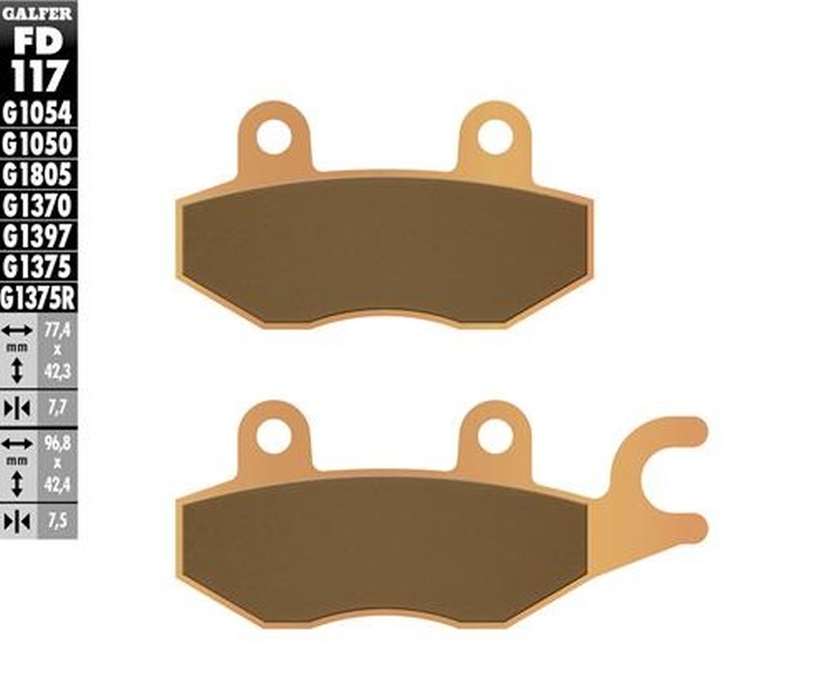 Galfer Bremsbeläge Kh165 Sintermetall (gold) Sport