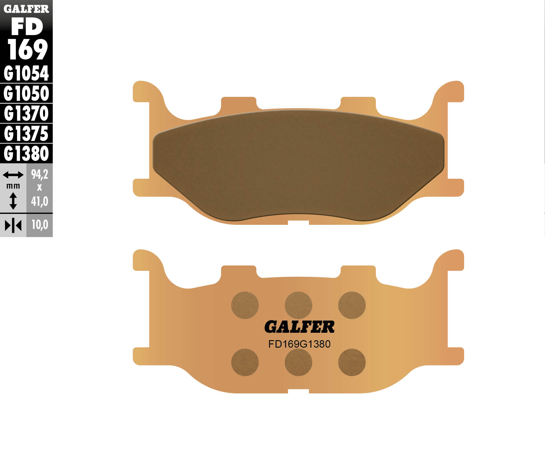 Galfer Bremsbeläge Kh199 Sintermetall (gold) Scooter