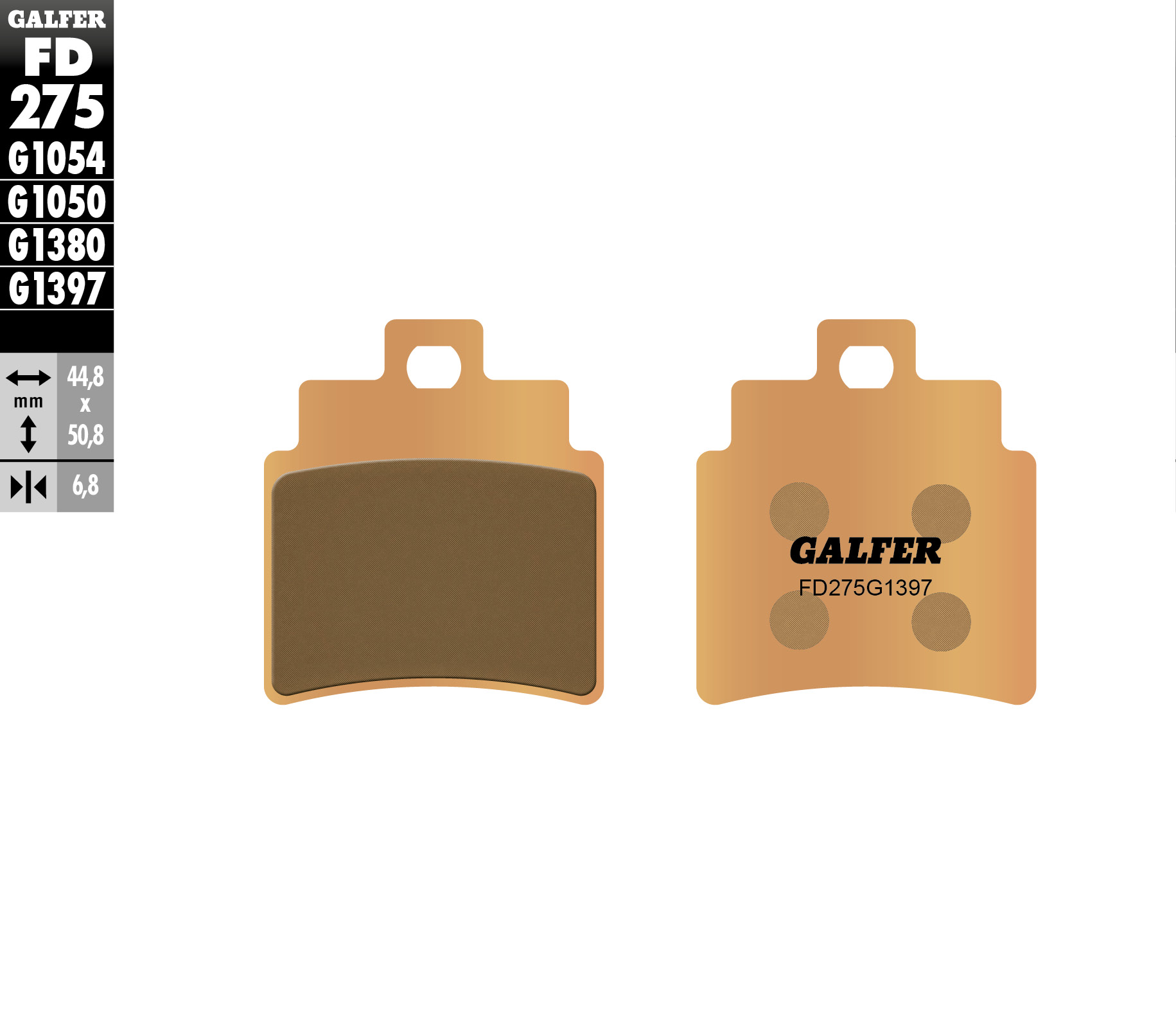 Galfer Bremsbeläge Kh355 Sintermetall (gold)
