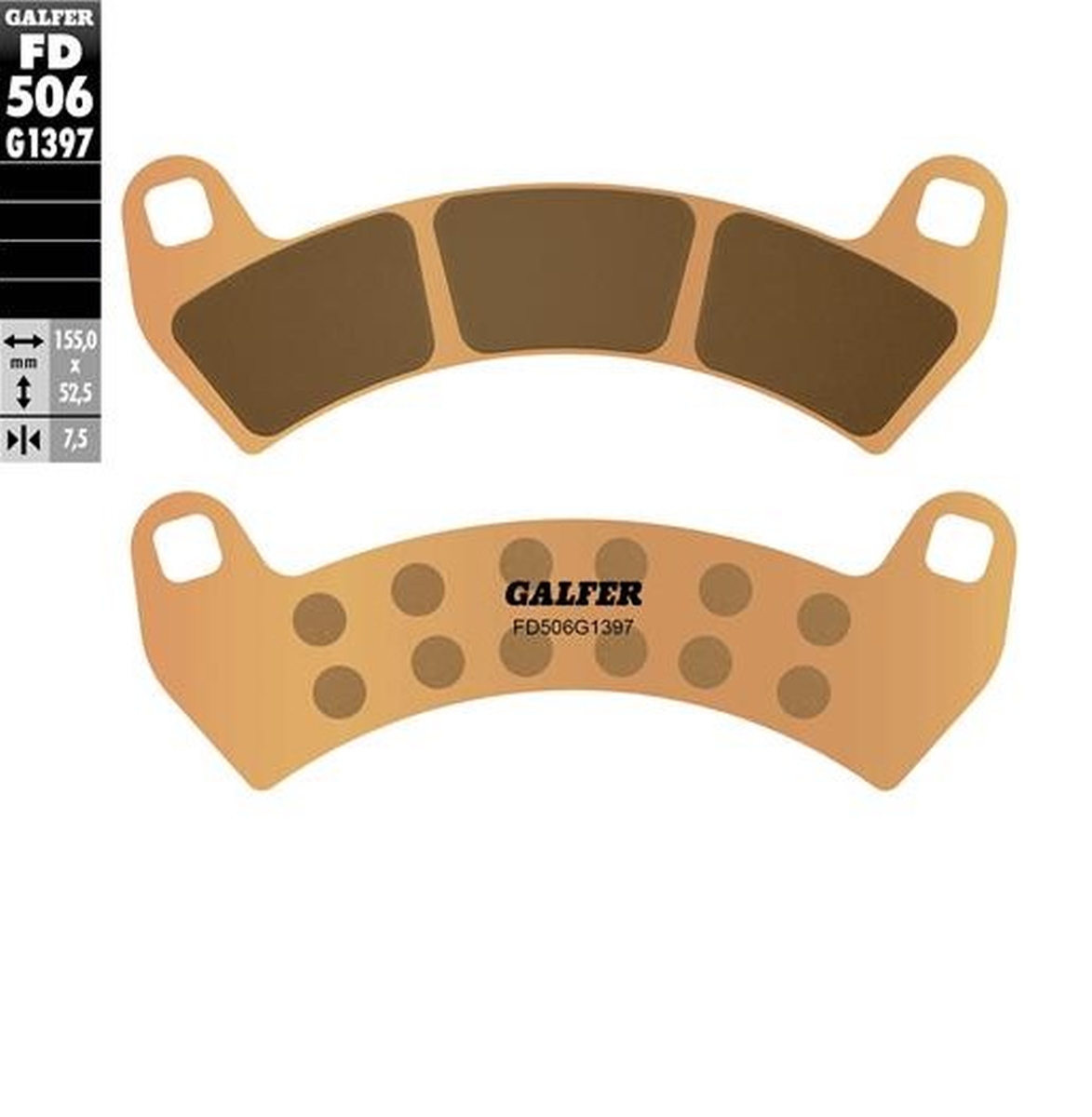 Galfer Bremsbeläge Kh680 Sintermetall (gold) Atv Polaris