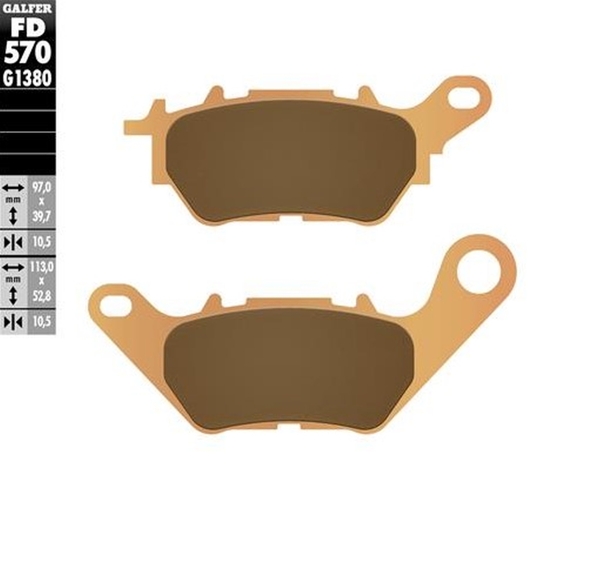 Galfer Kh706 Gold-bremsbeläge Für Yamaha X-max '17-'24, Sintermetall