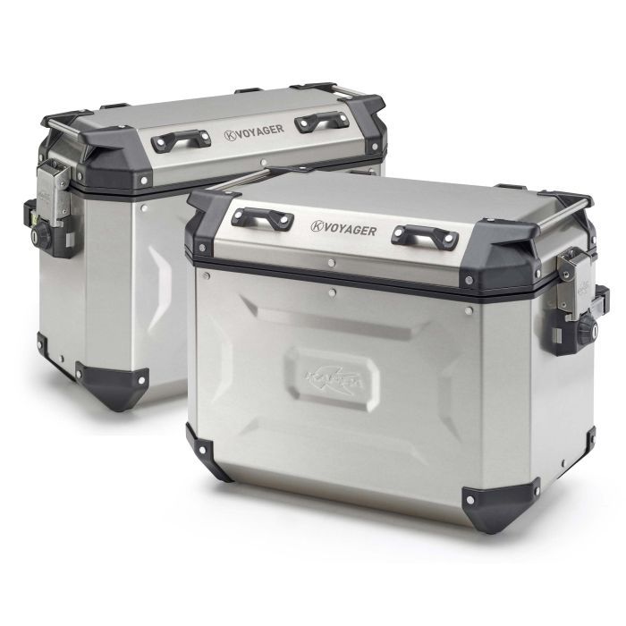 Kappa 2025/05 Seitenkoffer 37l Rechts Und 48l Links Monokey Cam Side Kvg48a Kvg37a K'Voyager Aluminium Farbe Silber