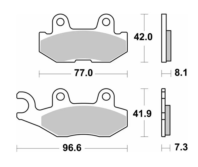 Sbs Bremsbeläge Kh675 Offroad Sinter Gold Farbe Yamaha Yxc/yxm Viking Wolverine, Yxe 850 Wolverine '18-'20 Rechts Hinten