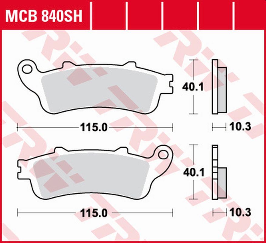 Trw Zf Bremsbeläge Kh261 Sinter Street Für Honda Gl 1800 Gold Wing (2001–2017), Vfr 800f (2006–2013), Xl 1000v Varadero (2004–2011), Cbr 1100xx (1997–2008), St 1100/1300 Paneeropean (1996–2007) Und Vt