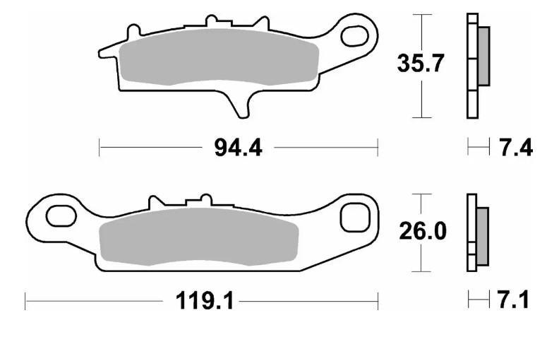 Sbs Bremsbeläge Neu Kh342 Offroad Sinter Gold Passend Für: Kawasaki Kfx 450 '07-'15, Kvf 650 Brute Force '05-'11, Praire '01-'03, Hfx 700 V-force '04-'13, Susuki 700 Quadrunner, Twin Peaks '04-'06 Vor