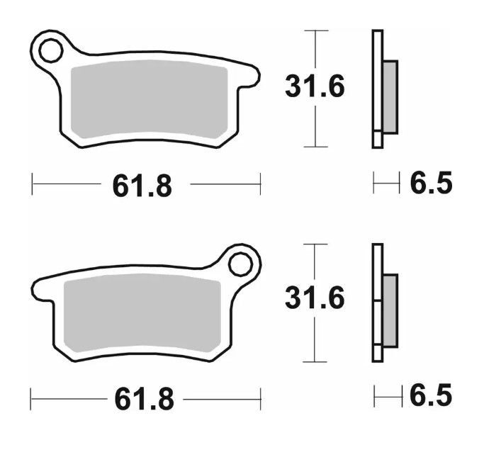 Sbs Bremsbeläge Neu Kh357 Offroad Sinter Farbe Gold Vorne/hinten Ktm Sx 65 '09-'21, Gasgas Mc 65 '21-, Husqvarna Tc 65 '17-, Sx 85 '04-'11, Gasgas Mc 65 21-