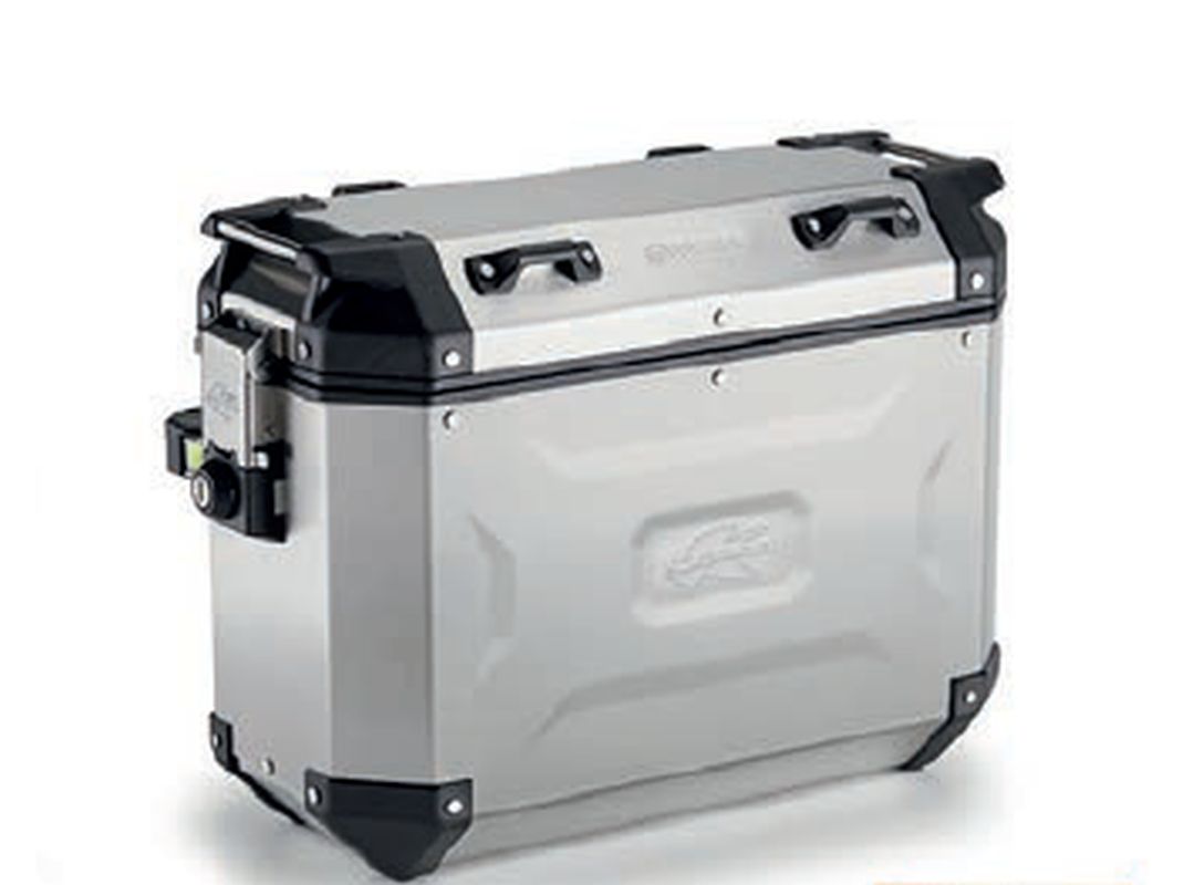 Kappa 2025/05 Seitenkoffer 37l Monokey Cam Side Kvg37a K'Voyager Aluminium Rechts / Links Silber