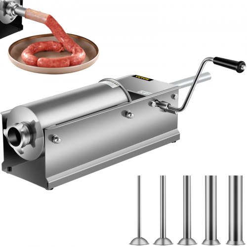 Wurstfüller 5l Fleischwölfe Wurstmaschine Wurstfüllmaschine Horizontal Edelstahl Wurstspritze