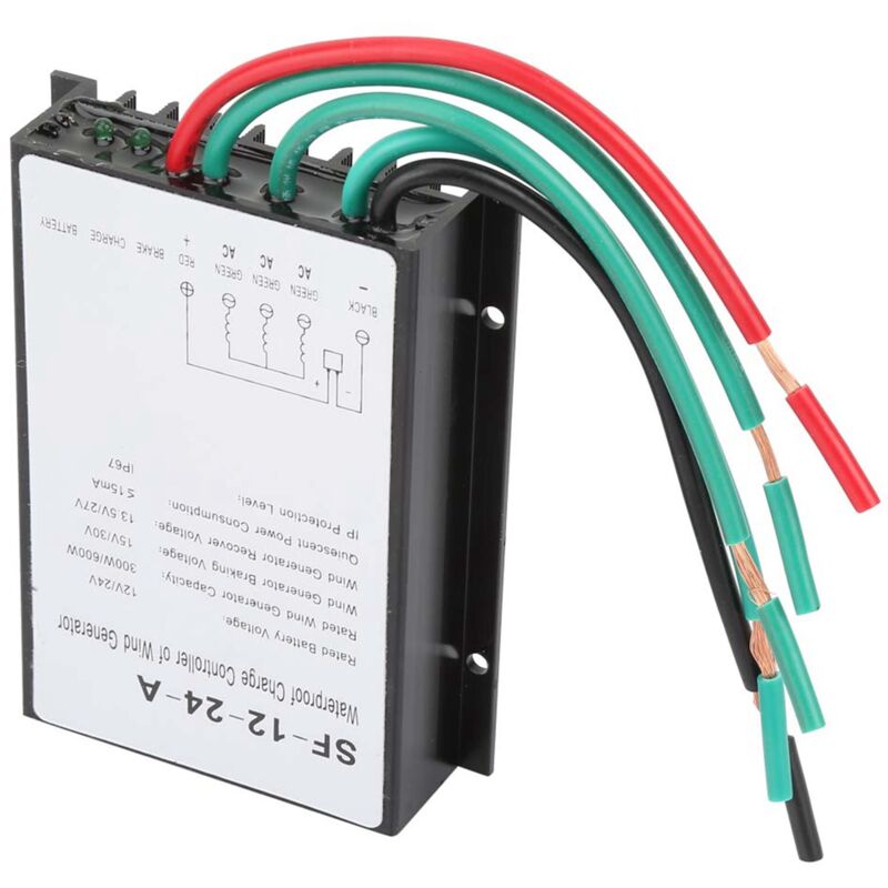 300w/600w Windturbinenregler, Automatische 12v- Oder 24v-erkennung, Schutzart Ip67, Breites Anwendungsspektrum, Einfache Led-anzeige, Wasserdicht Und Zuverlässig, Geeignet Für