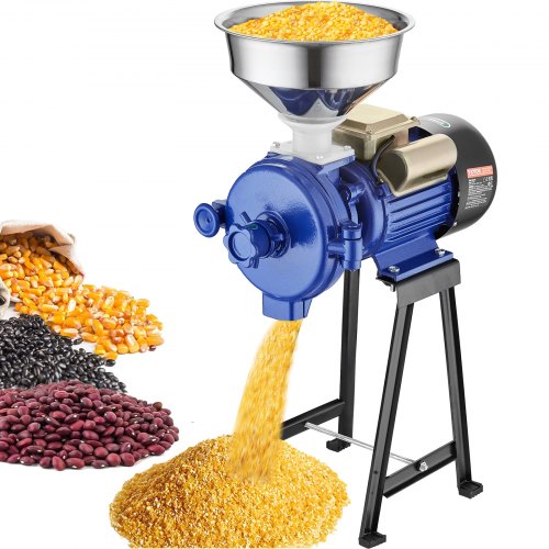 Elektrische Getreidemühle Gewürzmühlen 3 Kw, Kommerzielle Maismühle Mit Trichter, Pulvermaschine Mit Einstellbarer Stärke, Hochleistungs-futtermehl-müslimühle, Weizenmühle, Trockenmühle