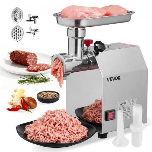 Elektrischer Fleischwolf Mit 2,3 Kg/min Kapazität, Industrieller 600 W Tisch-fleischwolf Mit Klinge & Mahlplatte, Wurstmaschine, Kommerzieller Fleischwolf Aus Edelstahl Für Küche Restaurant