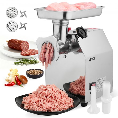 Elektrischer Fleischwolf Mit 3,2 Kg/min Kapazität, Industrieller 850 W Tisch-fleischwolf Mit Klinge & Mahlplatte, Wurstmaschine, Kommerzieller Fleischwolf Aus Edelstahl Für Küche Restaurant