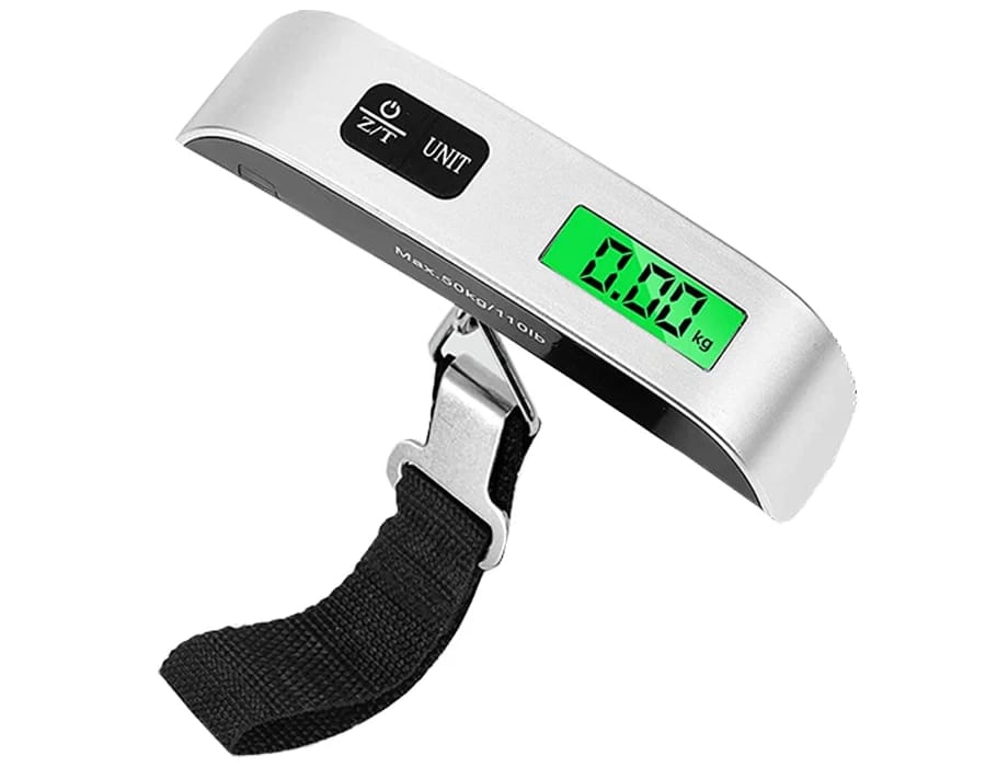 Kompakte Gepäckwaage Bis 50 Kg Mit Lcd-display, Präzise, Reisefreundlich, Klein, Mit Gurt, Batteriebetrieben Wagpro-h50e