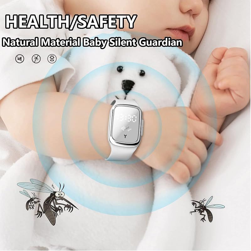 Mosquito Pro, Anti-mücken-armband, Ultraschall-mückenabwehrarmband, Elektronische Anti-mücken-armbanduhr, Für Drinnen Und Draußen, Schwarz