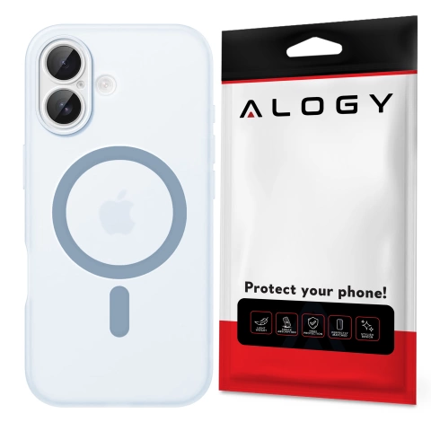 Apple Iphone 17 Hülle – Matte Magsafe-abdeckung Mit Linsenschutz, Schlank Und Kratzfest, Perfekte Passform – Alogy Skinny Mattecase™ Nebelblau