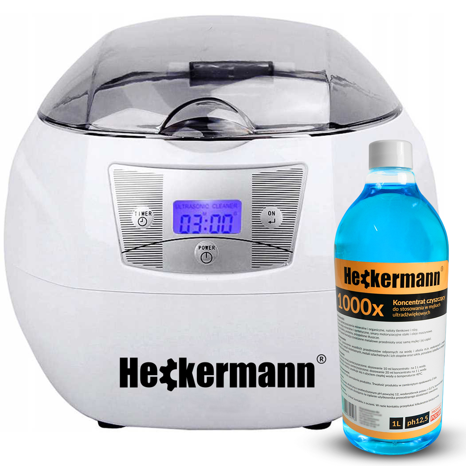 Set Aus Ultraschallreiniger Jp-900s (0,75 L) + Reinigungsflüssigkeit (1 L)