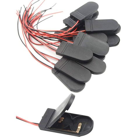 20er-pack Batteriehalter, 2 Cr2032-knopfzellenhalter, 2 X 3v Cr2032-knopfzellenbatterien Mit Ein-/ausschalter, Schwarz